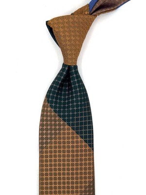 Kravatkolik Küçük Desen Patchwork Klasik Kravat KK13825
