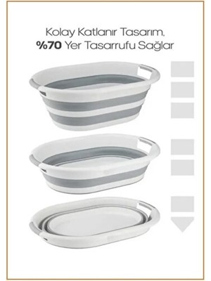 Marvielle Katlanabilir 26 Lt , Dar Alanlar Için Uygun - Çamaşır Sepeti