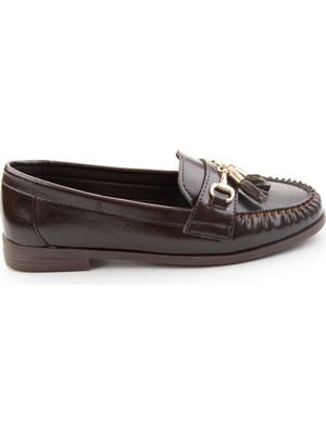 Bambi Kahve  Kadın Loafer Ayakkabı K01140006242