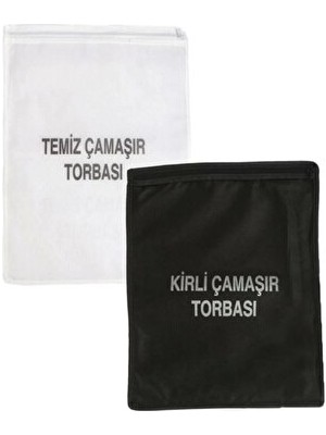Marvielle 4 Adet Kirli ve Temiz Çamaşır Torbası Seti, Pratik ve Düzenli Saklama - Çamaşır Sepeti