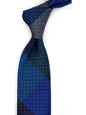 Kravatkolik Nokta Desen Patchwork Klasik Kravat KK13810
