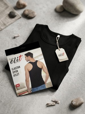 Nefes Alan Rahat Tutku Elit Erkek Siyah Elastan Spor Atlet