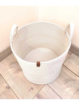 Marvielle Hasır Banyo Dekor Sepeti, Havlu ve Saksı Saklama Için Çok Amaçlı - Sepet