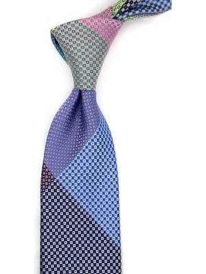 Kravatkolik Küçük Desen Patchwork Klasik Kravat KK13841