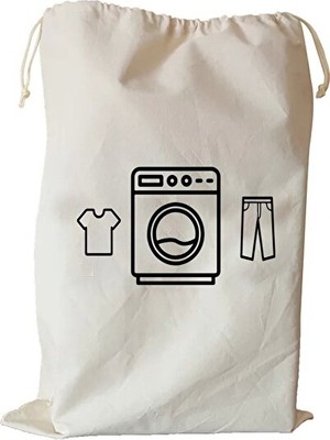 Marvielle Desenli Kanvas Kirli Çamaşır Torbası, 50X70 Cm, Pratik ve Dayanıklı - Çamaşır Sepeti