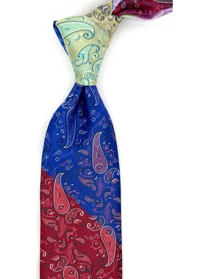 Kravatkolik Şal Desen Patchwork Klasik Kravat KK13817