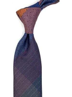 Kravatkolik Kum Desen Patchwork Klasik Kravat KK13824