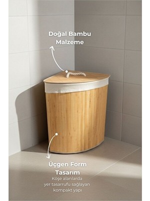 Marvielle Üçgen , Kompakt ve Pratik Depolama Çözümü - Çamaşır Sepeti