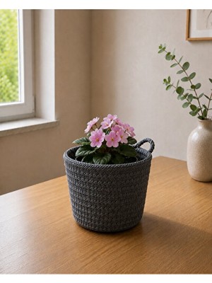 Marvielle Mini Saksı Kılıfı, 12X10 Cm, Çok Amaçlı Organizer, Bitki Dâhil Değildir - Sepet