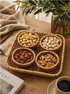 Marvielle Doğal Rattan Sunum ve Servis Sepeti - Şık ve Fonksiyonel - Sepet