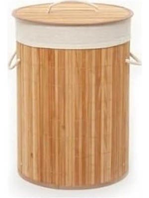 Marvielle Naturel Bambu Oval , Estetik ve Sağlam Yapı - Çamaşır Sepeti