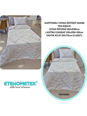 Ete Hometex Etehometex Pamuklu Kapitoneli Yatak Örtüsü Takımı