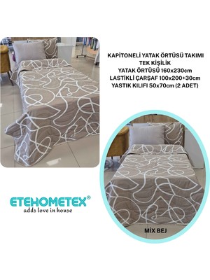 Ete Hometex Etehometex Pamuklu Kapitoneli Yatak Örtüsü Takımı
