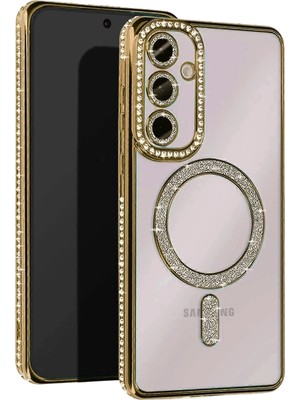 Muratech Newface  Galaxy A15 4g Joke Simli Magneticsafe Kılıf - Gold