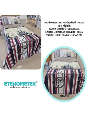 Ete Hometex Etehometex Pamuklu Kapitoneli Yatak Örtüsü Takımı