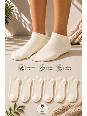 Ducks Socks Kadın 6'lı Bambu Extra Yumuşak Kutulu Yazlık Dikişsiz Çorap Terletmeyen Soft Çorap