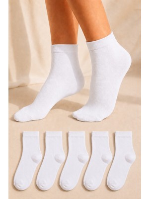 Ducks Socks Kadın Bambu Extra Yumuşak Dikişsiz Çorap 5 Çift Kısa Konç Terletmeyen Soft Çorap