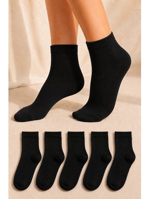 Ducks Socks Kadın Bambu Extra Yumuşak Dikişsiz Çorap 5 Çift Kısa Konç Terletmeyen Soft Çorap