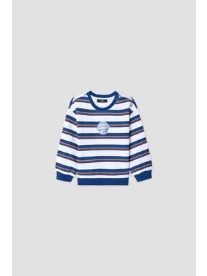 B&G Erkek Bebek Çizgili Sweatshirt