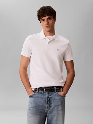 Calvin Klein Erkek Normal Kesim Pamuk Içerikli Esnek Örme Kumaşlı Kısa Kollu Beyaz T-Shirt LV04RG217G-YAF