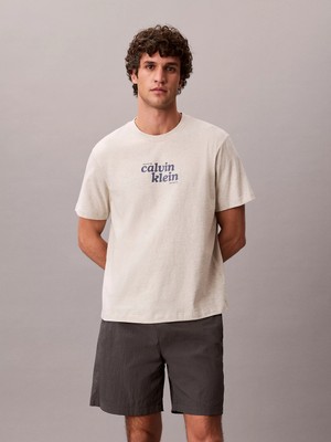 Calvin Klein Erkek Pamuklu Bisiklet Yaka Kısa Kollu Gri T-Shirt LV04RG815G-P4P