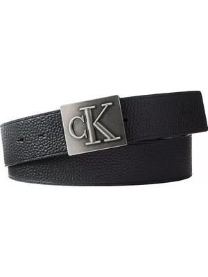 Calvin Klein Erkek Metal Tokalı Ayarlanabilir Deri Siyah Kemer LV04D7111G-V8L