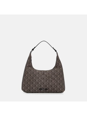 Calvin Klein Kadın Motif Baskı Fermuar Kapama Kısa Kulp Haki Omuz Çantası LV04F3635G-8E3