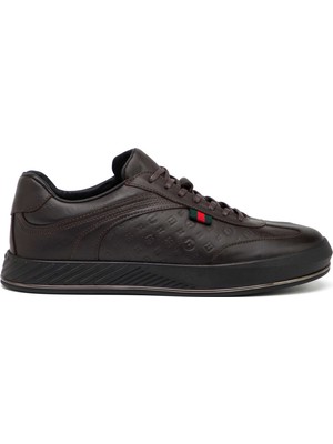 Tergan Kahverengi Hakiki Deri Erkek Sneaker - E25S1AY57393-A24