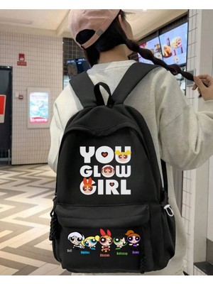 Touz Moda Powerpuff Girls Baskılı Okul, Dershane, Kurs Sırt Çantası
