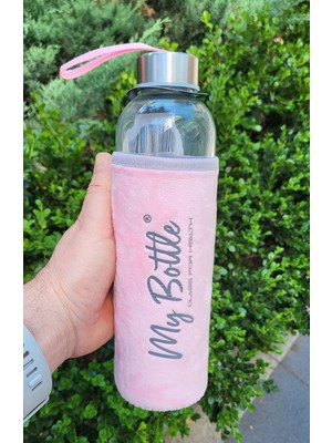 Hikmetlirenk Peluş Kılıflı Cam Matara 750 ml