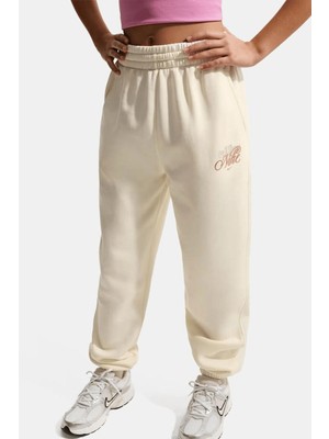 Nike Sportswear Club Fleece Kids Pant.lastik Paçalı Pamuklu Çocuk Eşofman Altı Krem