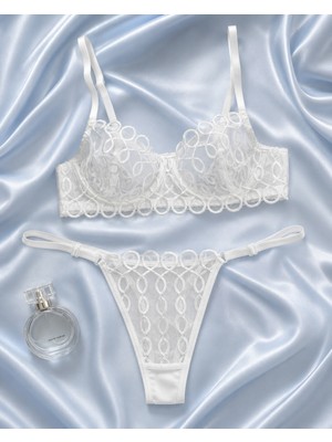 Veloura Lolita Beyaz Bralet Takım