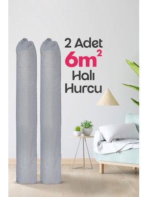 Hurcu, Halı Saklama Kılıfı, Halı Organizeri (Gri, 6m² Halı Hurcu)
