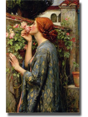 Rosaart John William Waterhouse Gülün Ruhu Poster, Klasik Sanat Posteri,romantik Sanat Çerçevesiz Poster