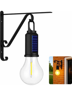 Enerjili Dış Mekan Duvar Lambası, USB Type-C Şarjlı, 3 Işık Modlu, Su Geçirmez LED Solar Bah
