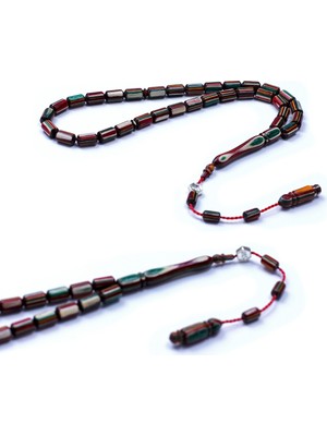 Tesbih Rüyası Karma Renk Kapsul Kesim Kafur Ağacı Tesbih 6X10MM