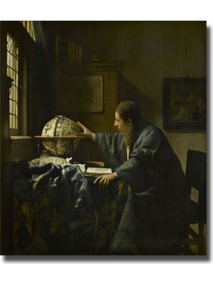 Rosaart Johannes Vermeer Astronom Posteri, Klasik Sanat Çerçevesiz Poster, Dekoratif Sanat