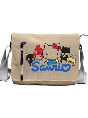 Touz Moda Sanrio Baskılı Unisex Bej Postacı Çantası