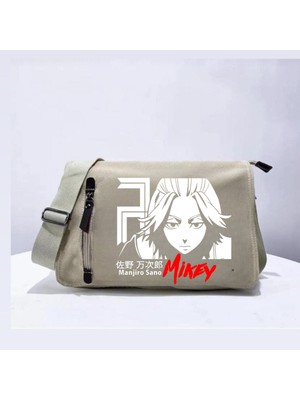 Touz Moda Tokyo Revengers Mikey Unisex Bej Postacı Çantası