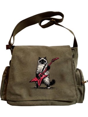 Touz Moda Cute Rock Animal Baskılı Unisex Postacı Çantası