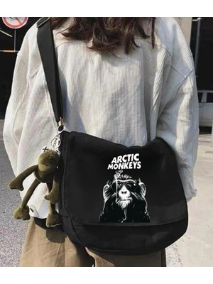 Touz Moda Artic Monkeys Siyah Postacı Çantası