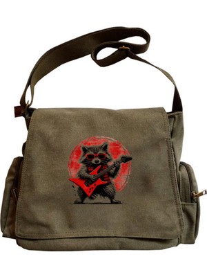 Touz Moda Cute Rock Animal Baskılı Unisex Postacı Çantası