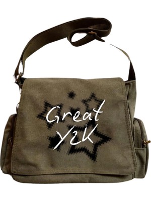 Touz Moda Great Y2K Unisex Yeşil Postacı Çantası