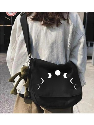 Touz Moda The Moon Siyah Postacı Çantası