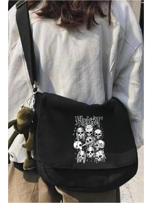 Touz Moda Day Light Slipknot Unisex Siyah Postacı Çantası