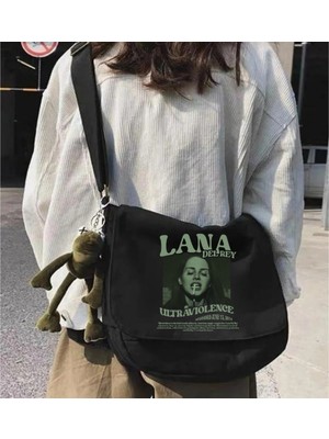 Touz Moda Lana Del Rey Siyah Postacı Çantası