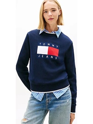 Tommy Hilfiger Kadın Tipping Flag Kazak