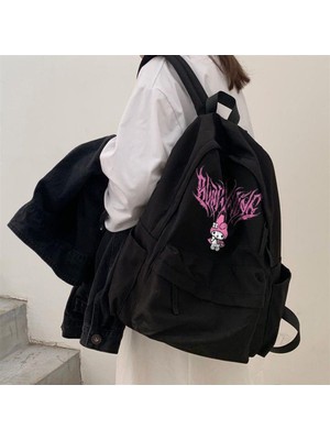 Touz Moda Very Kind Kuromi Pink Baskılı Unisex Sırt Çantası