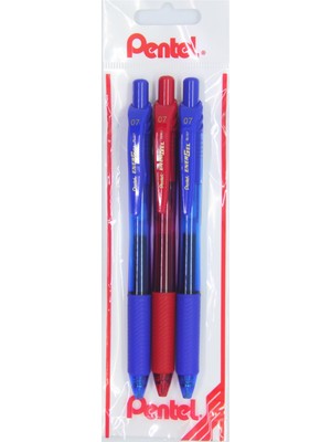 0.7 mm Likit Roller Kalem 2xmavi/1xkırmızı 3'lü Set