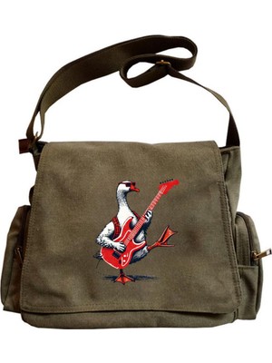 Touz Moda Dorukhedıyelık Cute Rock Animal Baskılı Unisex Postacı Çantası